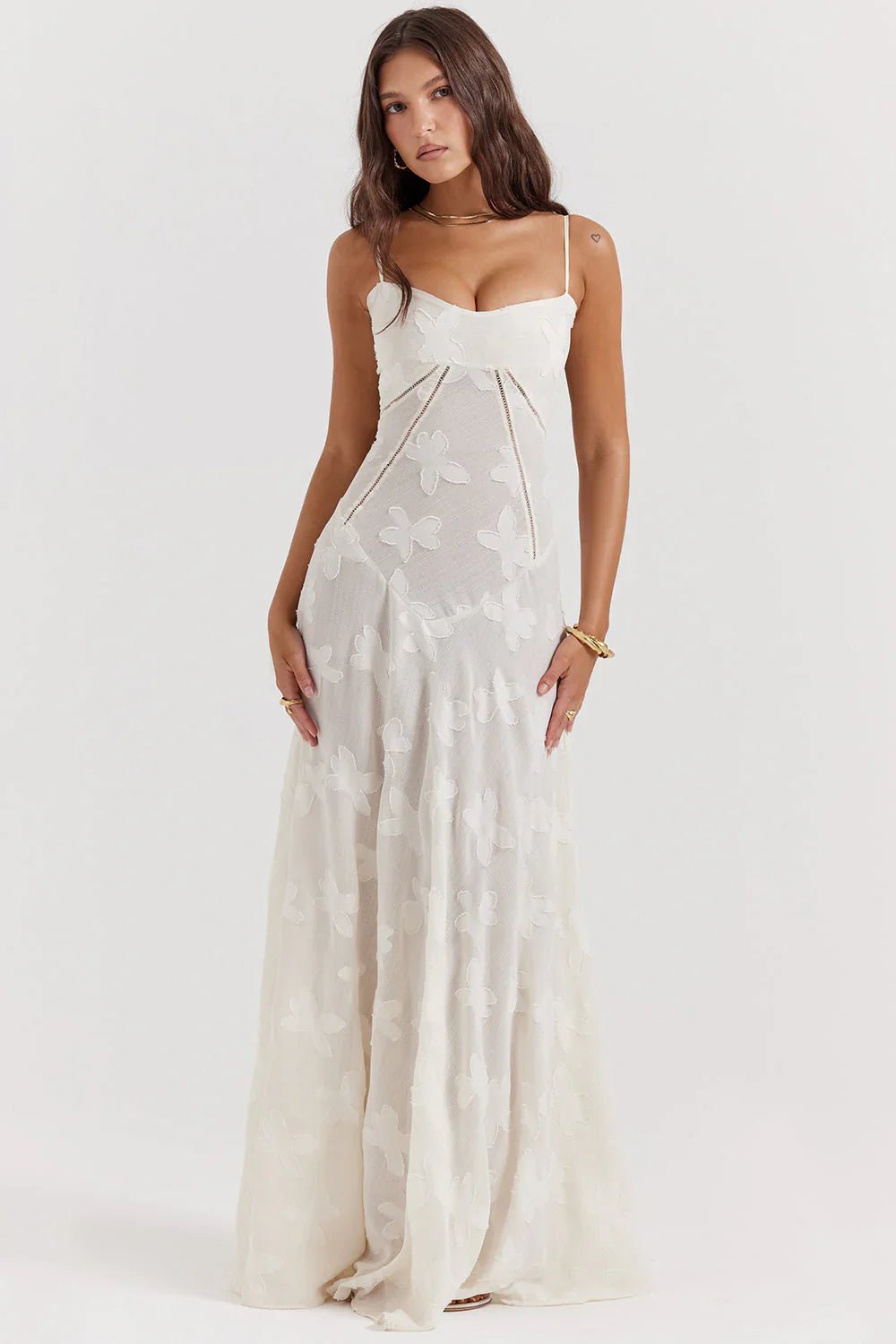 Floral Maxi Dress – Elegant for Weddings and Formal Events, Lightweight and Flowing - We are MFEO