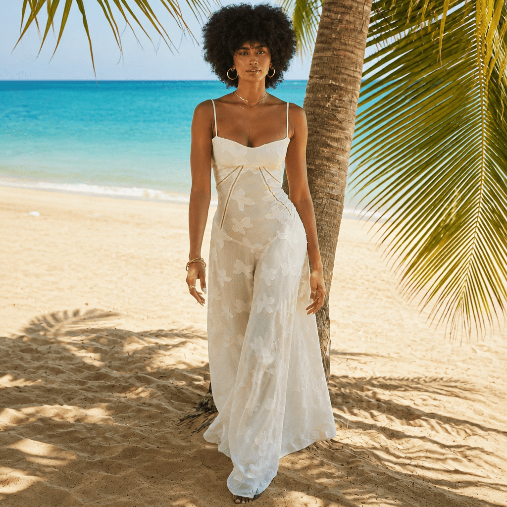 Floral Maxi Dress – Elegant for Weddings and Formal Events, Lightweight and Flowing - We are MFEO