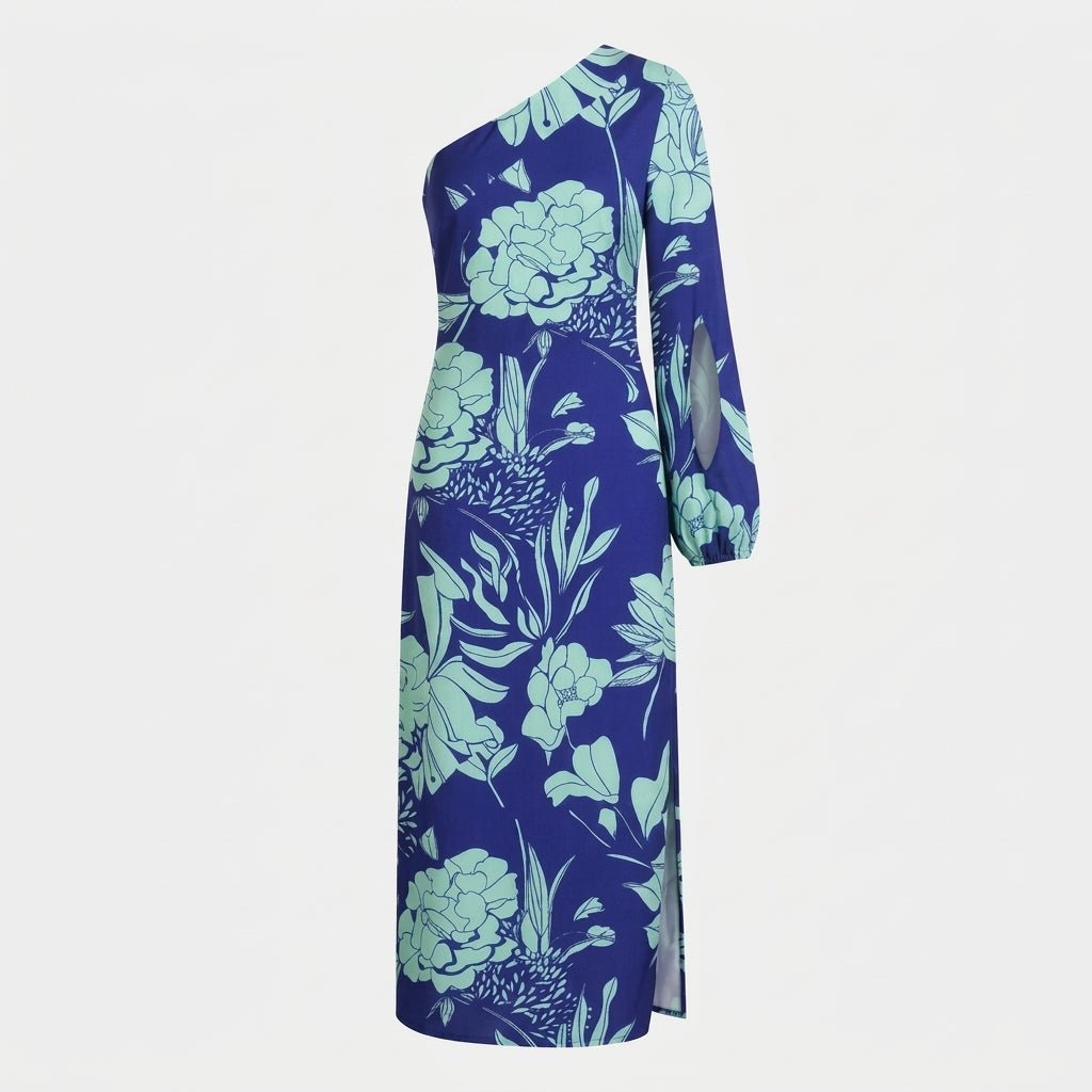 Floral Maxi Dress – One-Shoulder Style for Summer Events - We are MFEO