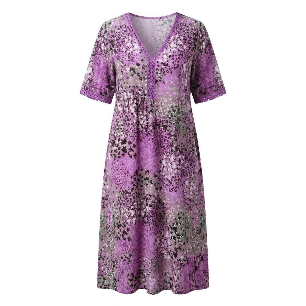 Floral Midi Wedding Guest Dress for Summer with Breathable Fabric - We are MFEO