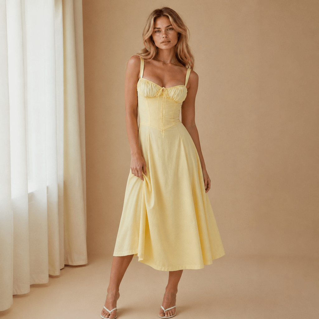 Floral Wedding Guest Midi Dress – Lightweight with Side Slit - We are MFEO