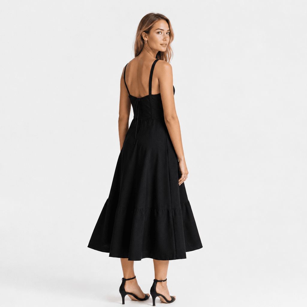 Floral Wedding Guest Midi Dress – Lightweight with Side Slit - We are MFEO
