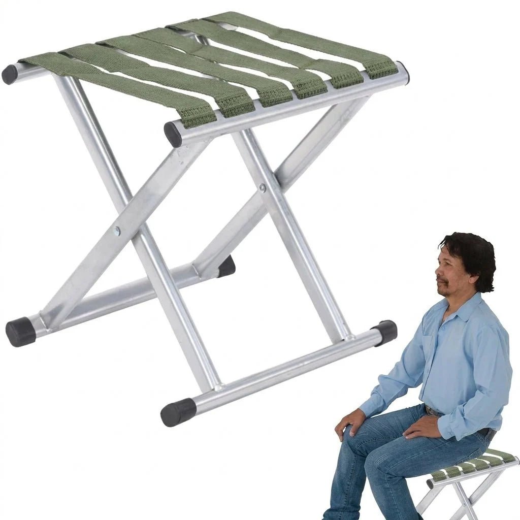 Folding Camping Stool – Portable Iron Frame with Oxford Fabric, Supports 300 kg - We are MFEO