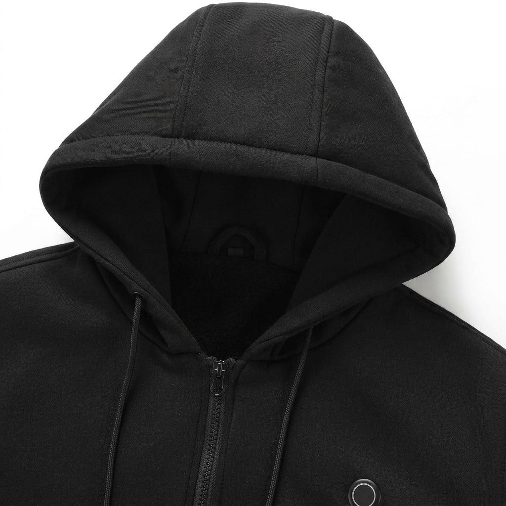 Heated Hoodie for Women – Zip-Up Sweatshirt with Kangaroo Pocket for Winter Warmth - We are MFEO