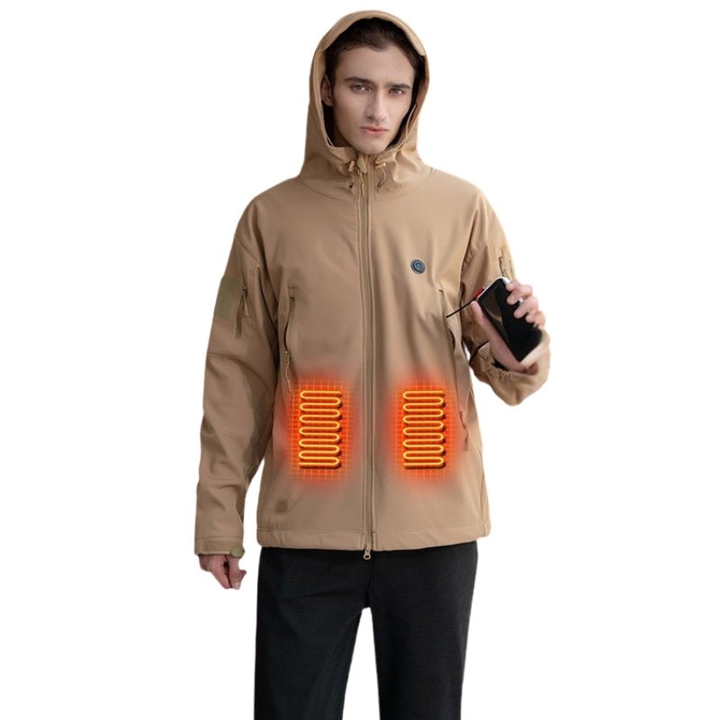 Heated Jacket for Men – Hooded Coat, USB-Powered, Adjustable Temperature - We are MFEO