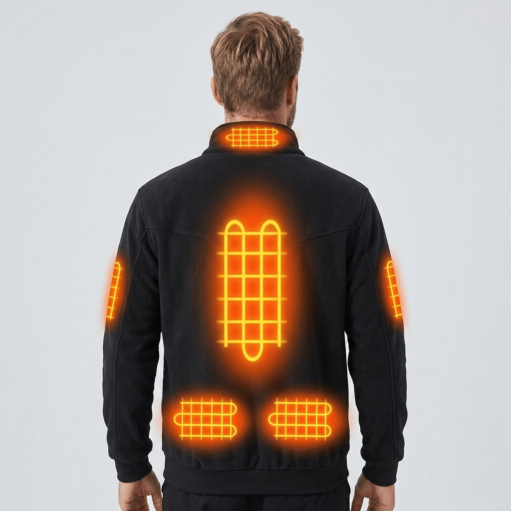 Heated Jacket for Men with Multi-Zone Heating – Full-Zip Design - We are MFEO