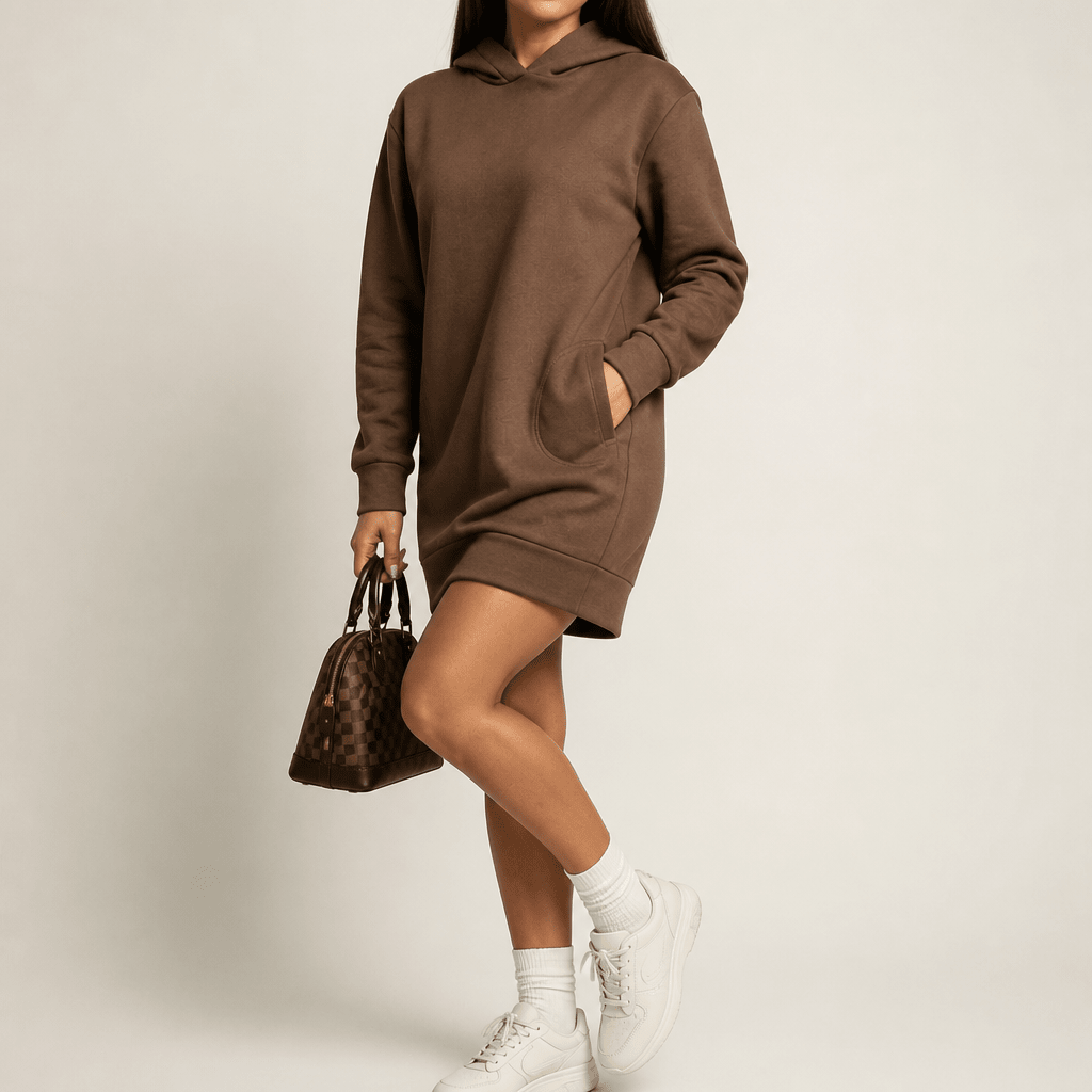 Hoodie Dress with Pockets – Relaxed Oversized Fit - We are MFEO