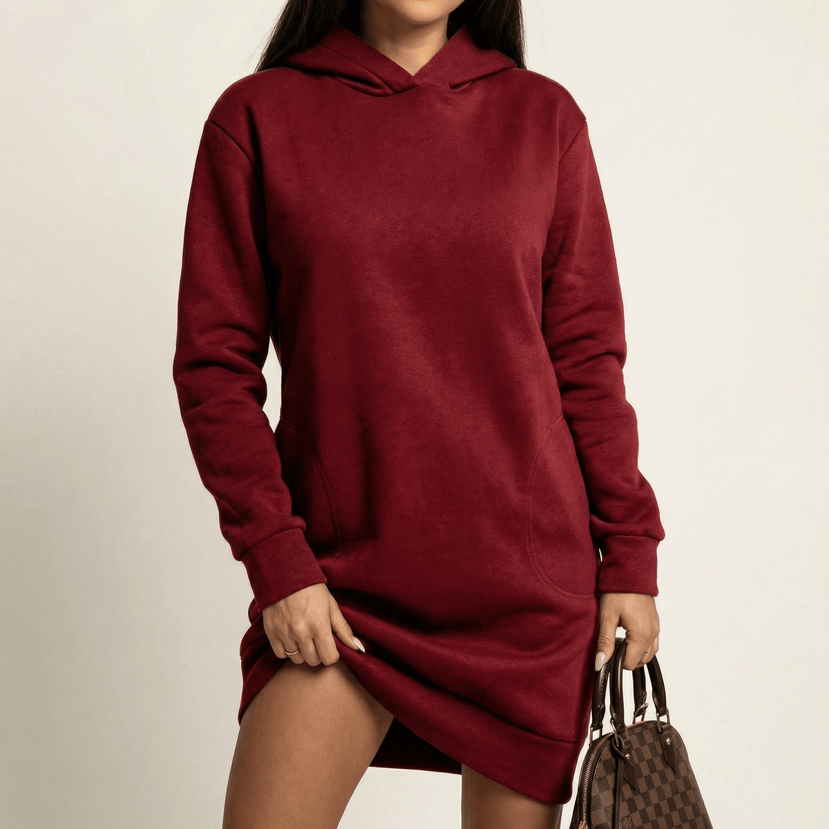 Hoodie Dress with Pockets – Relaxed Oversized Fit - We are MFEO