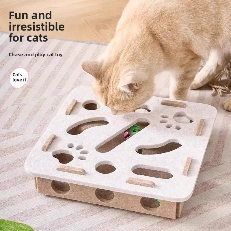 Interactive Cat Toy Puzzle Box – Durable Felt for Indoor Play and Mental Stimulation - We are MFEO