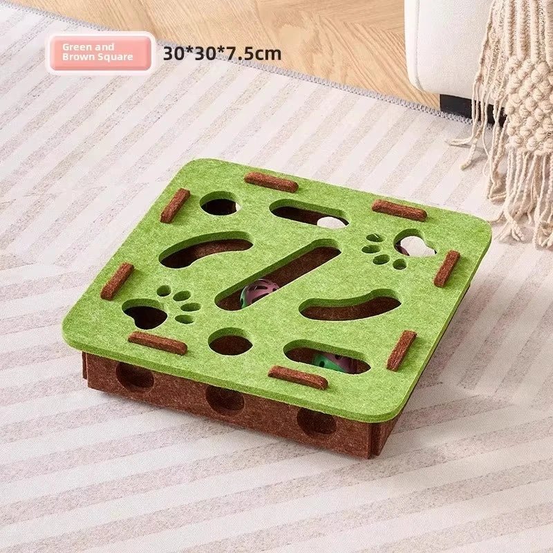 Interactive Cat Toy Puzzle Box – Durable Felt for Indoor Play and Mental Stimulation - We are MFEO