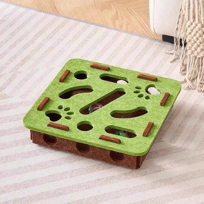 Interactive Cat Toy Puzzle Box – Durable Felt for Indoor Play and Mental Stimulation - We are MFEO