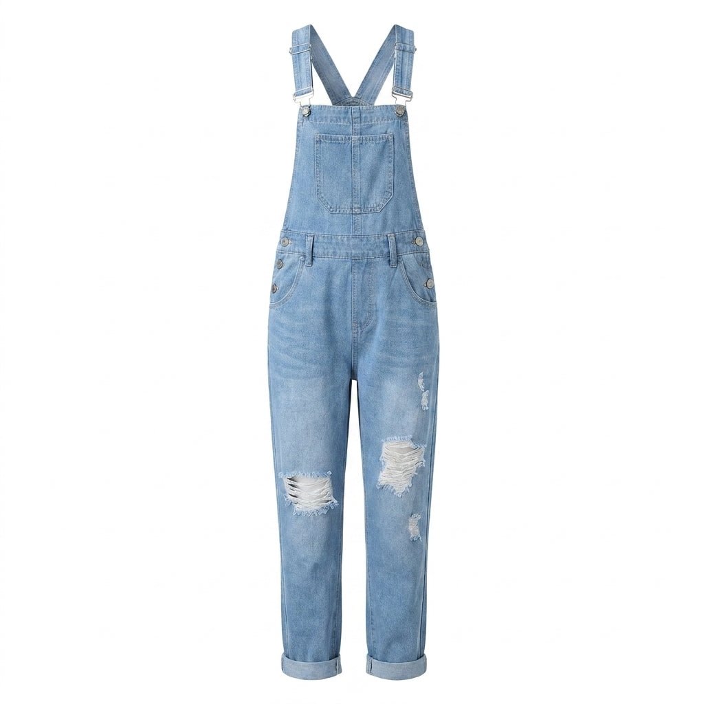 Jumpsuit with Adjustable Straps – Straight Leg Design and Bib Pocket - We are MFEO