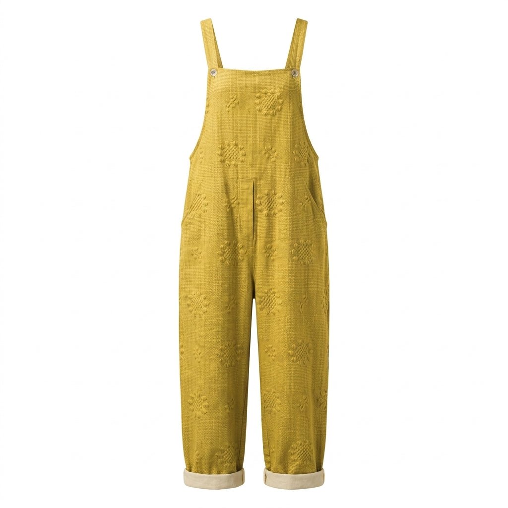 Jumpsuit with Floral Pattern – Flattering Waist, Breathable Fabric - We are MFEO
