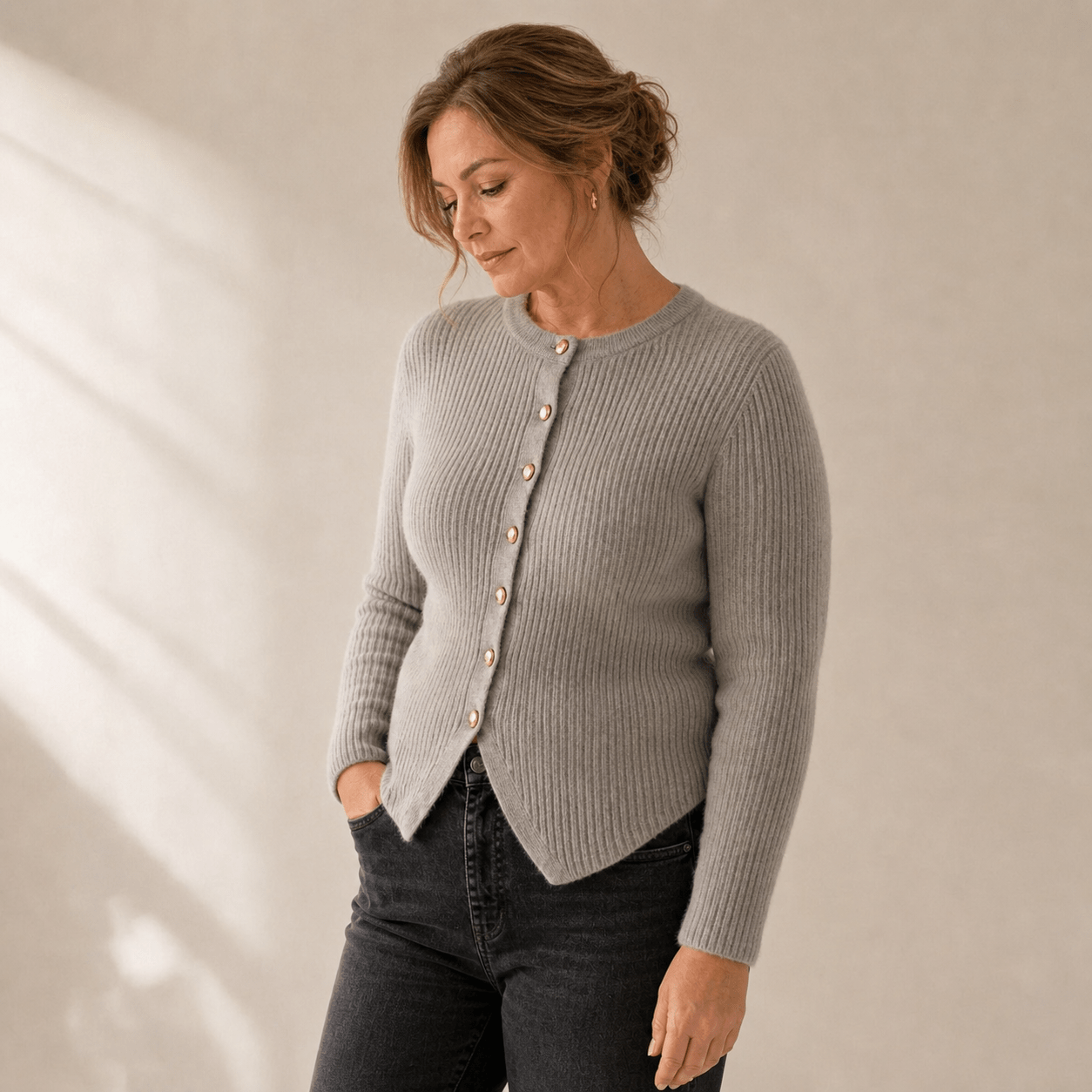 Long Cardigan for Women – Button Down Knit Layering Piece for Casual Wear - We are MFEO