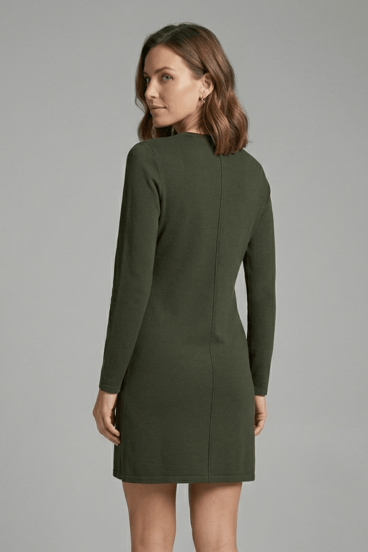 Long Sleeve Mini Dress – Relaxed Fit with Side Slit for Casual Wear - We are MFEO
