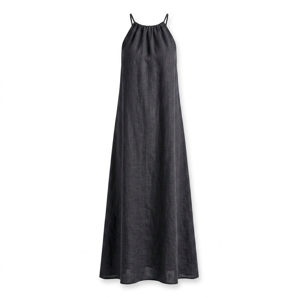 Maxi Dress for Summer – Halter Neck Casual Beachwear with Flowing Silhouette - We are MFEO