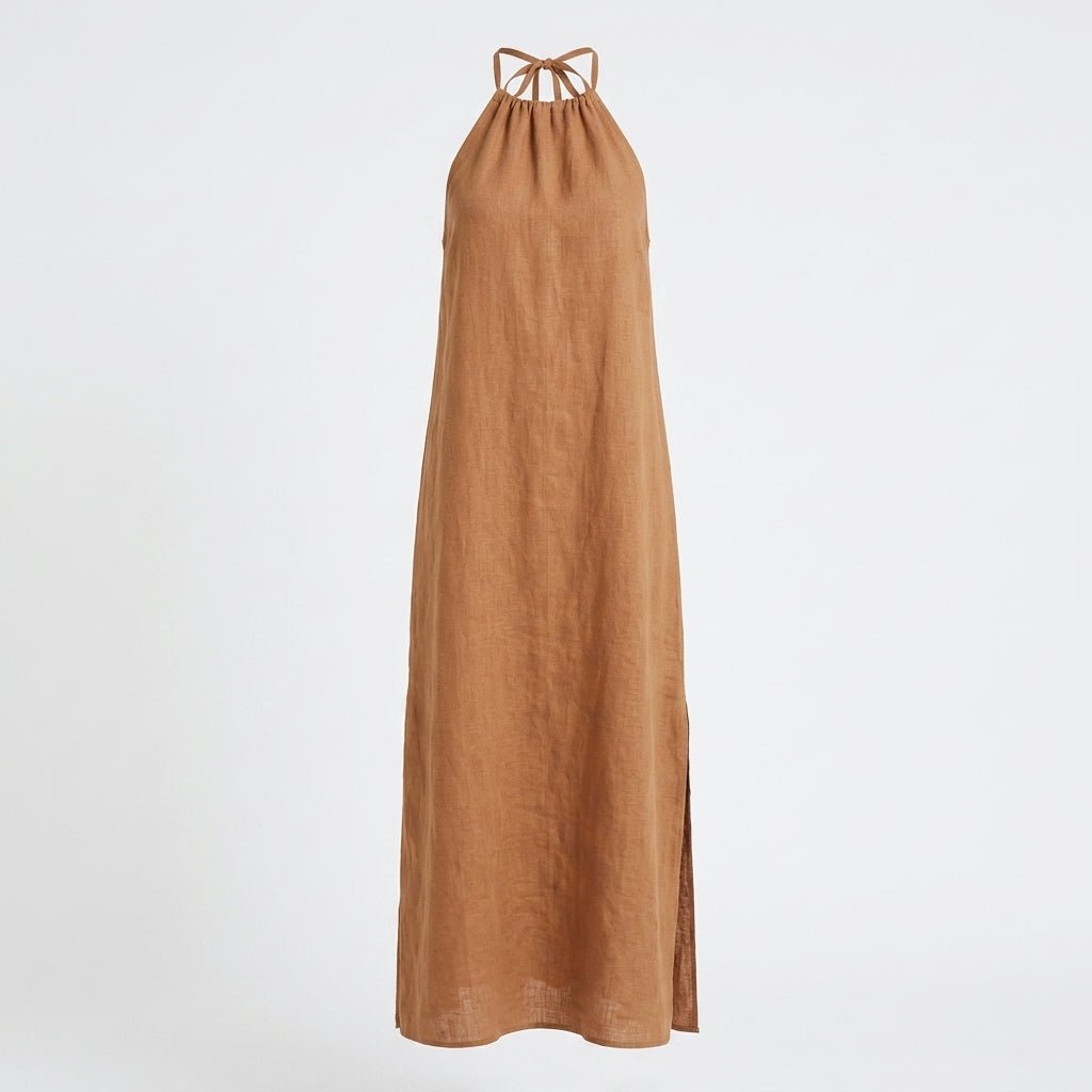 Maxi Dress for Summer – Halter Neck Casual Beachwear with Flowing Silhouette - We are MFEO