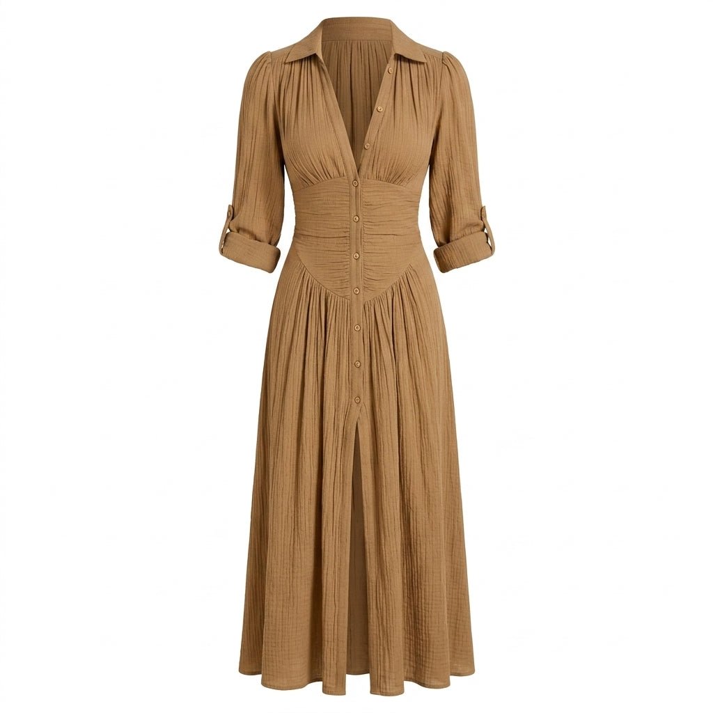Maxi Dress with Button Front – High Slit for Summer Parties and Events - We are MFEO