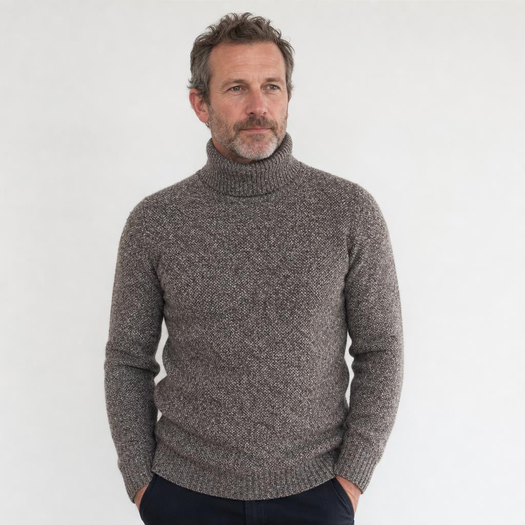 Men's Black Turtleneck Jumper – Slim Fit Knitwear for Casual Wear - We are MFEO