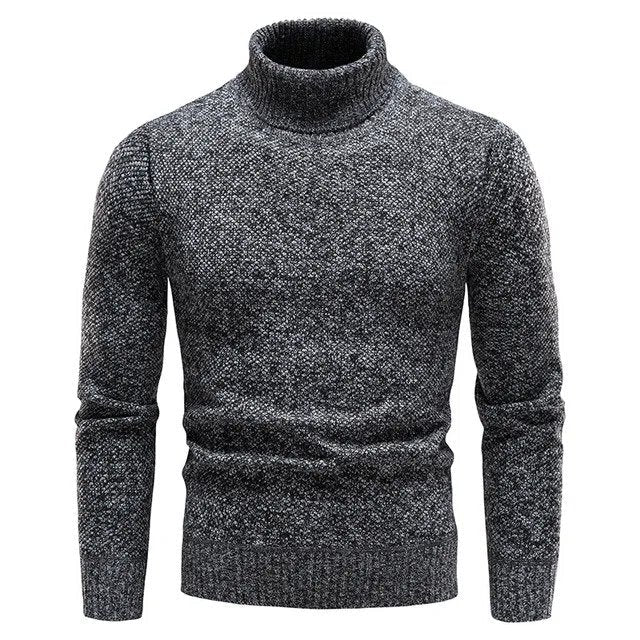 Men's Black Turtleneck Jumper – Slim Fit Knitwear for Casual Wear - We are MFEO
