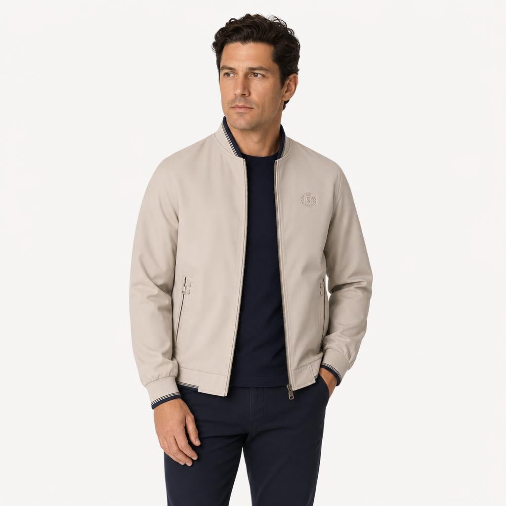 Men's Bomber Jacket with Stand Collar – Relaxed Fit - We are MFEO