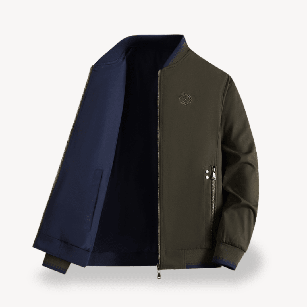 Men's Bomber Jacket with Stand Collar – Relaxed Fit - We are MFEO