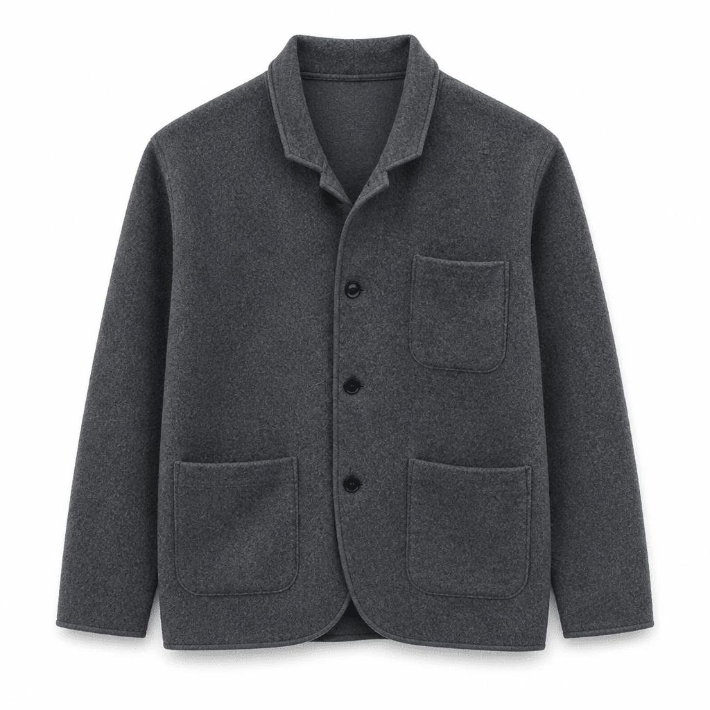 Men's Cardigan with Notched Lapel – Button-Up Casual Layer with Patch Pockets - We are MFEO