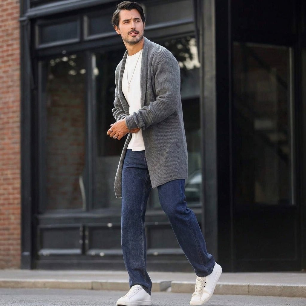 Men's Cardigan with Shawl Collar – Knit Layering Piece - We are MFEO