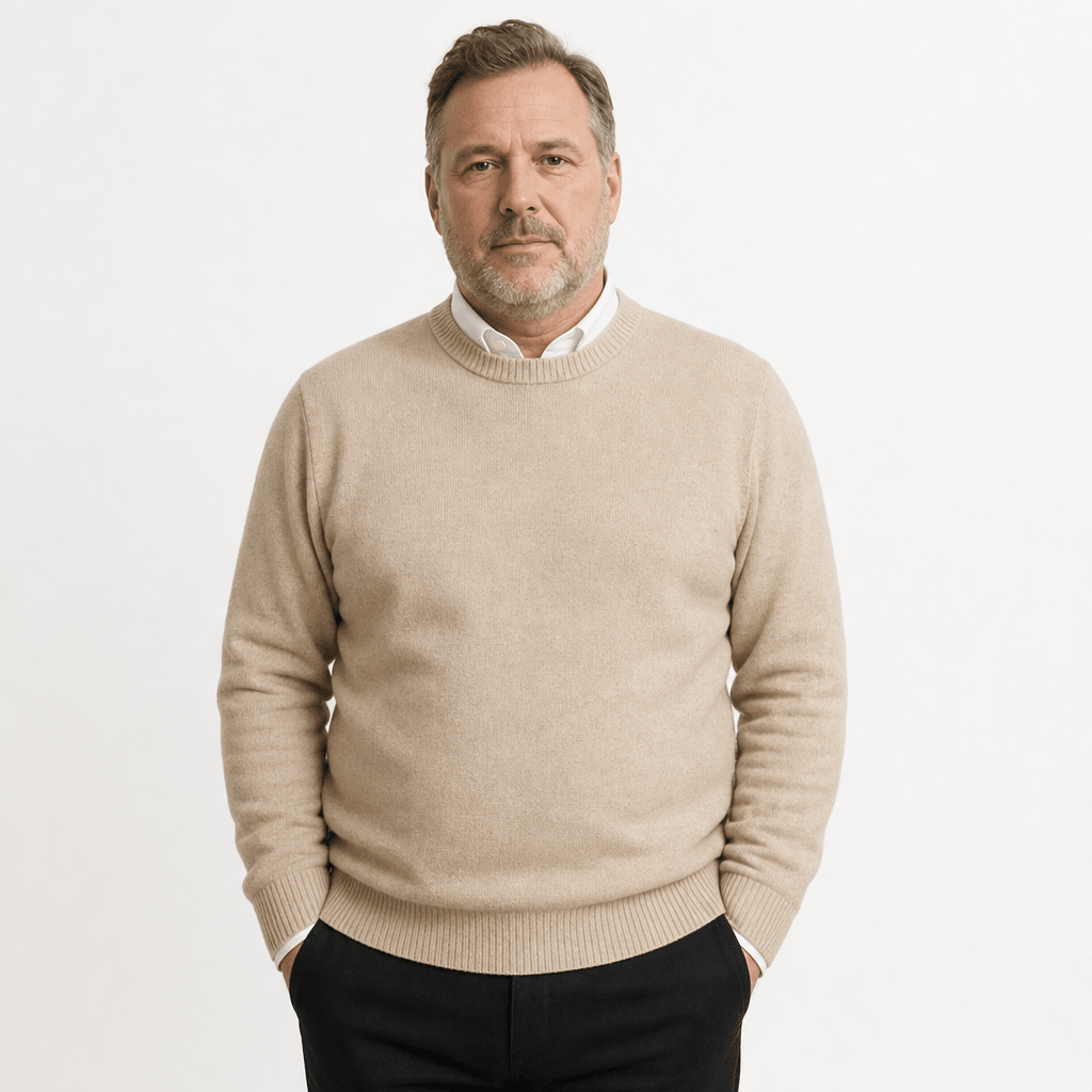 Men's Crew Neck Sweater – Classic Long Sleeve Knit, Flattering Fit - We are MFEO