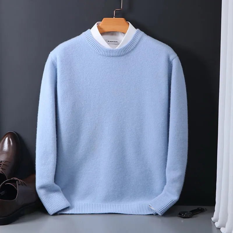 Men's Crew Neck Sweater – Classic Long Sleeve Knit, Flattering Fit - We are MFEO