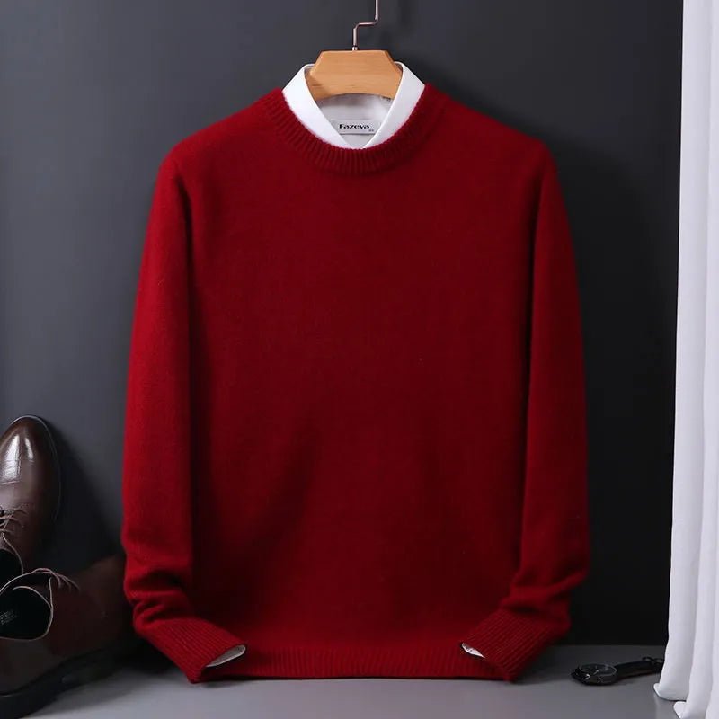 Men's Crew Neck Sweater – Classic Long Sleeve Knit, Flattering Fit - We are MFEO