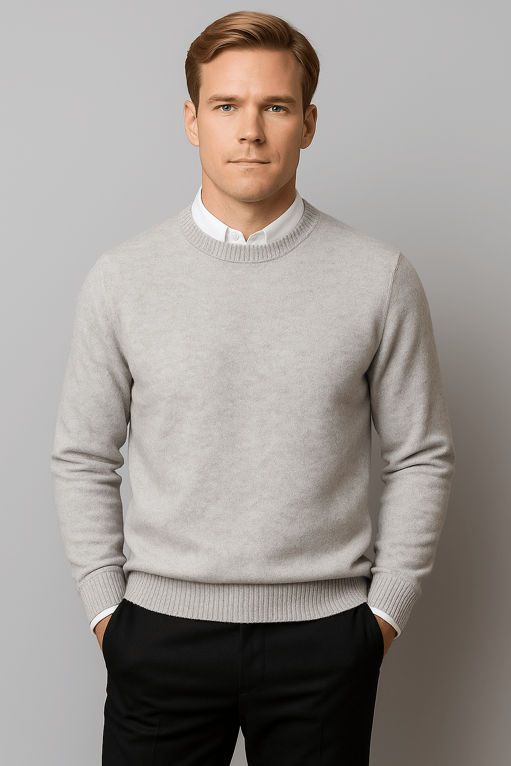 Men's Crew Neck Sweater – Classic Long Sleeve Knit, Flattering Fit - We are MFEO