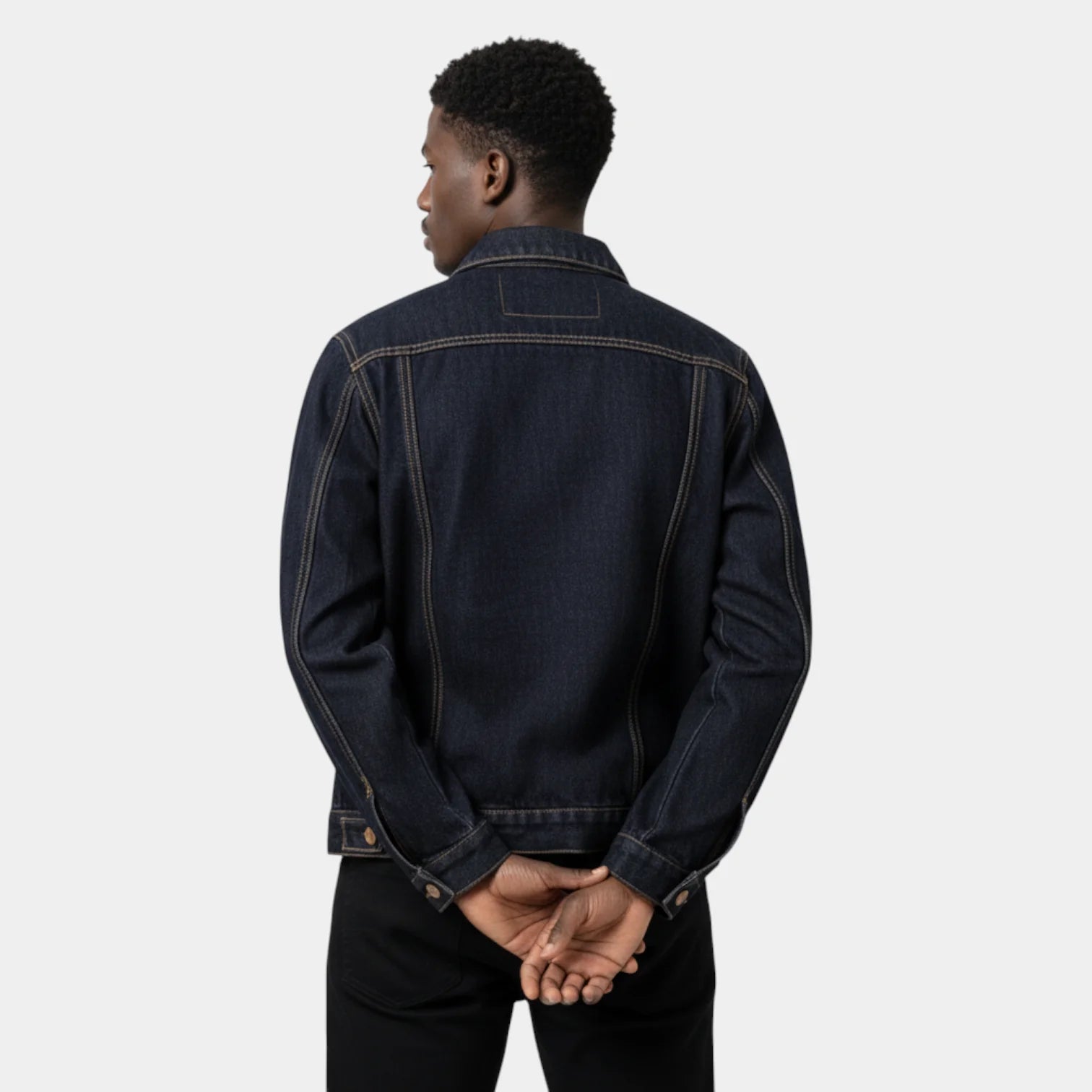 Men's Denim Jacket – Classic Trucker Style with Chest Flap Pockets - We are MFEO