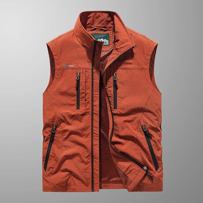 Men's Full Zip Utility Vest – Lightweight Multi-Pocket Design for Outdoor Activities - We are MFEO