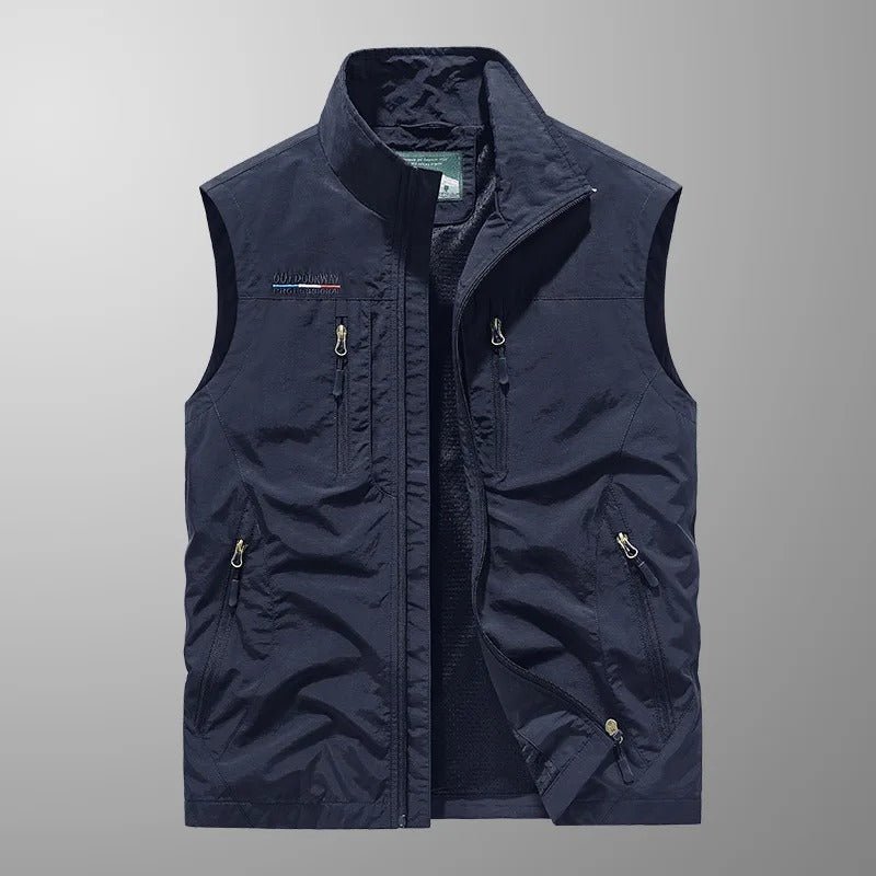 Men's Full Zip Utility Vest – Lightweight Multi-Pocket Design for Outdoor Activities - We are MFEO