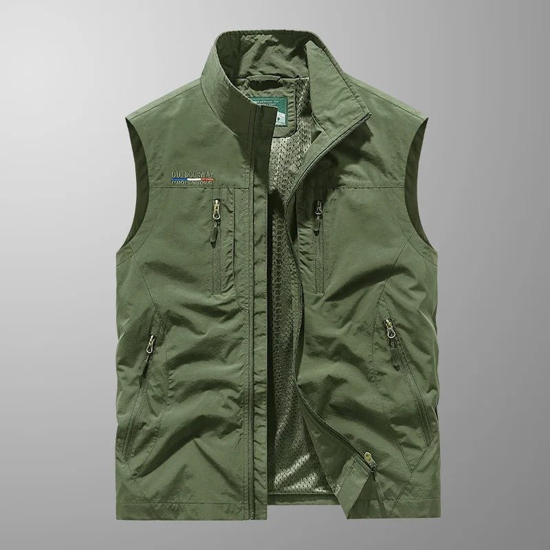Men's Full Zip Utility Vest – Lightweight Multi-Pocket Design for Outdoor Activities - We are MFEO