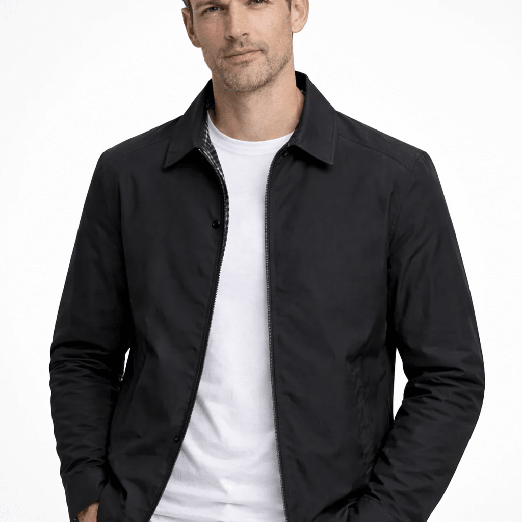 Men's Harrington Jacket with Zip Front – Classic Smart-Casual Style for Layering - We are MFEO