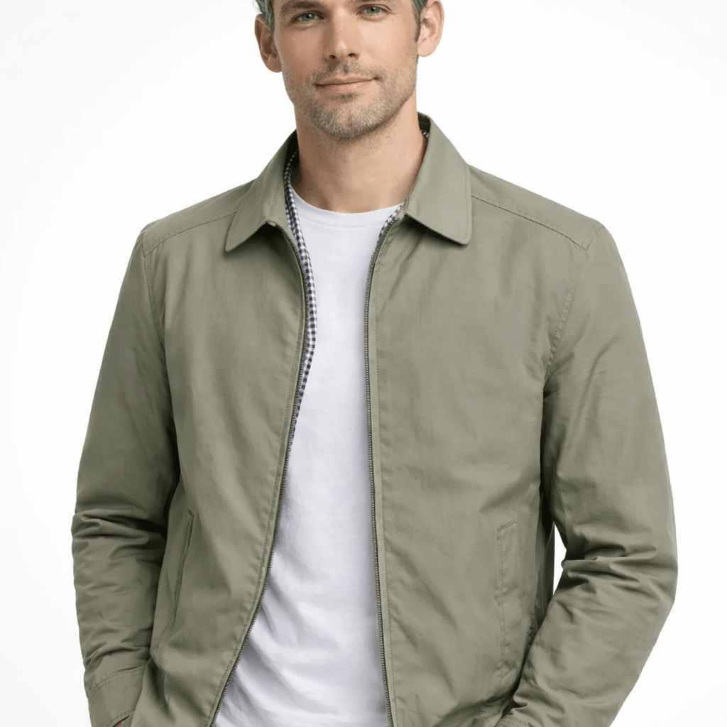 Men's Harrington Jacket with Zip Front – Classic Smart-Casual Style for Layering - We are MFEO