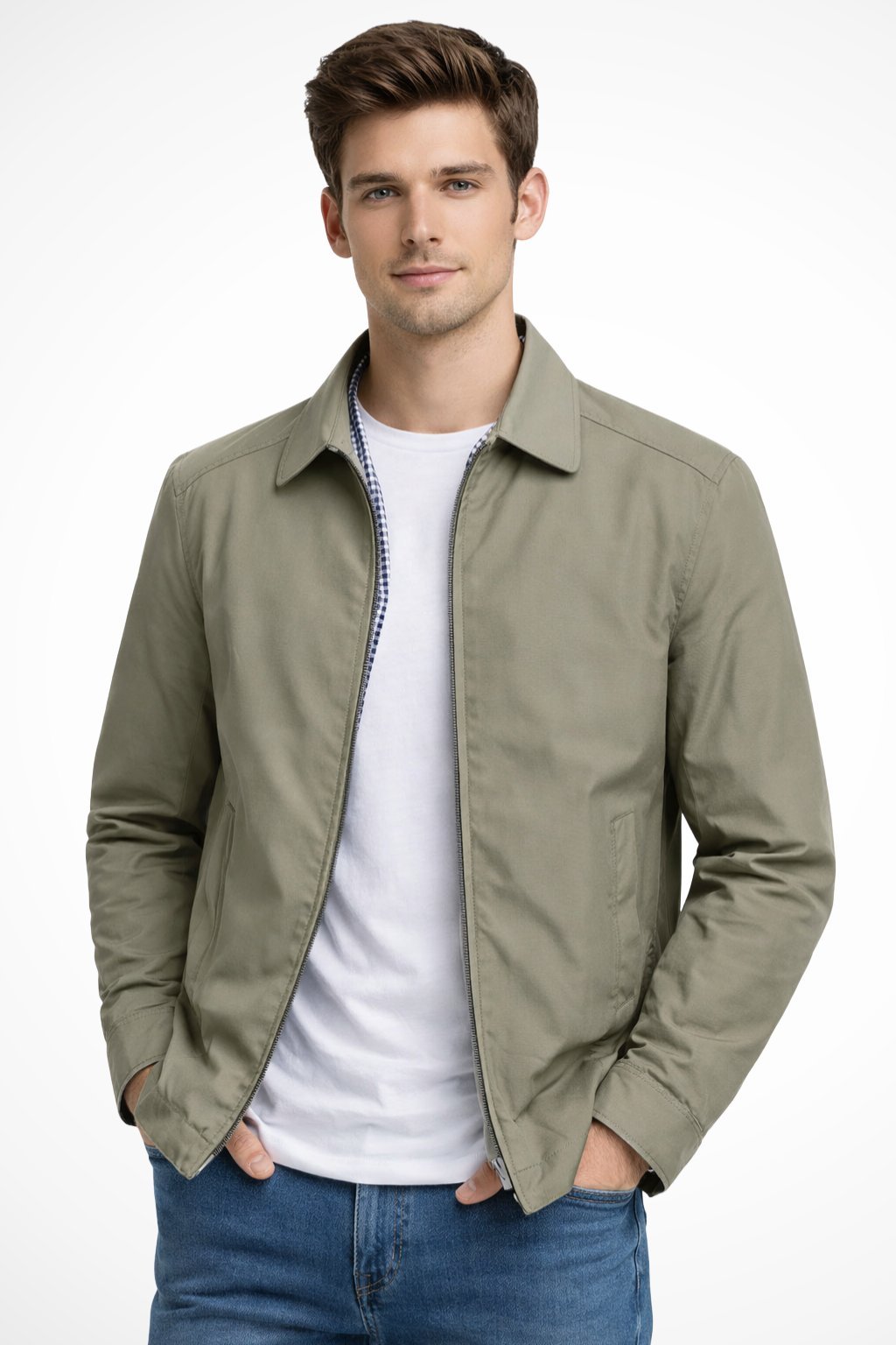 Men's Harrington Jacket with Zip Front – Classic Smart-Casual Style for Layering - We are MFEO