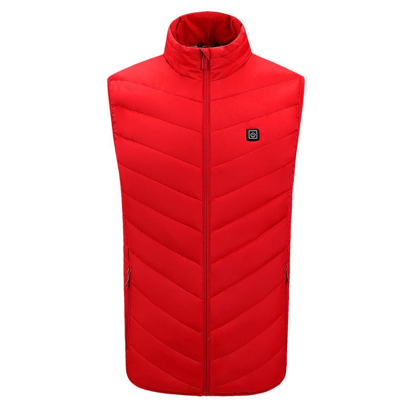 Men's Heated Puffer Vest with Stand Collar – Quilted Insulated Layer - We are MFEO