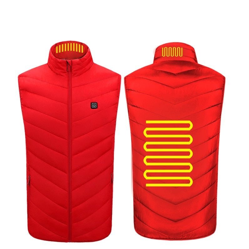 Men's Heated Puffer Vest with Stand Collar – Quilted Insulated Layer - We are MFEO