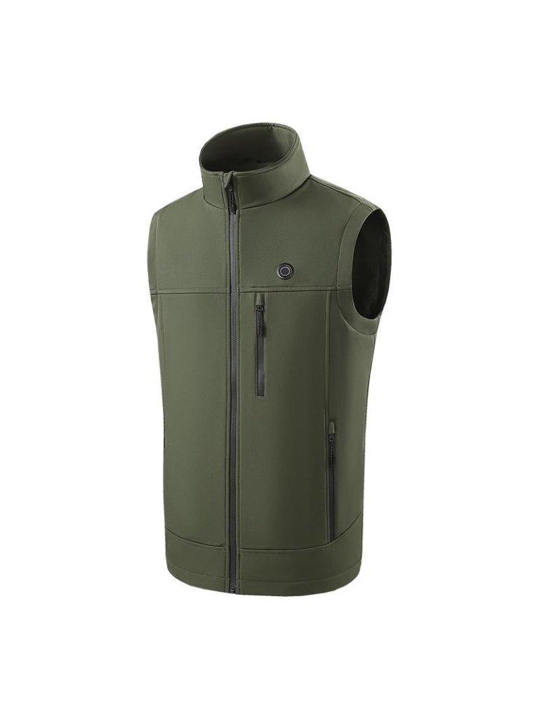 Men's Heated Vest - Adjustable Heat Settings, Zip Front, Stand Collar for Cold Weather - We are MFEO