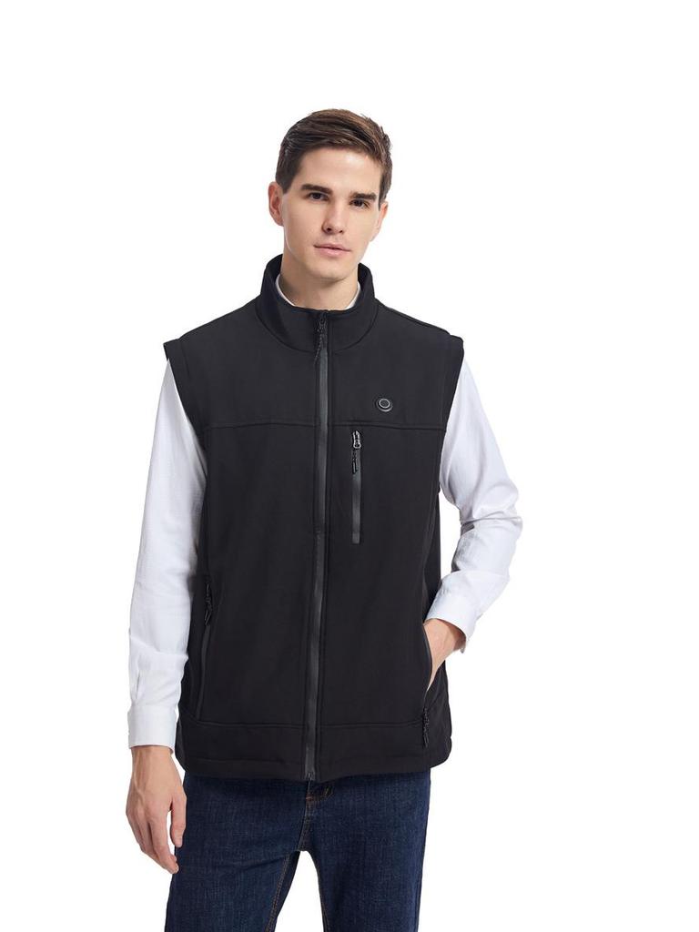 Men's Heated Vest - Adjustable Heat Settings, Zip Front, Stand Collar for Cold Weather - We are MFEO