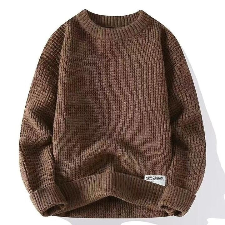 Men's Jumper – Textured Knit Crew Neck Sweater for Casual Wear - We are MFEO