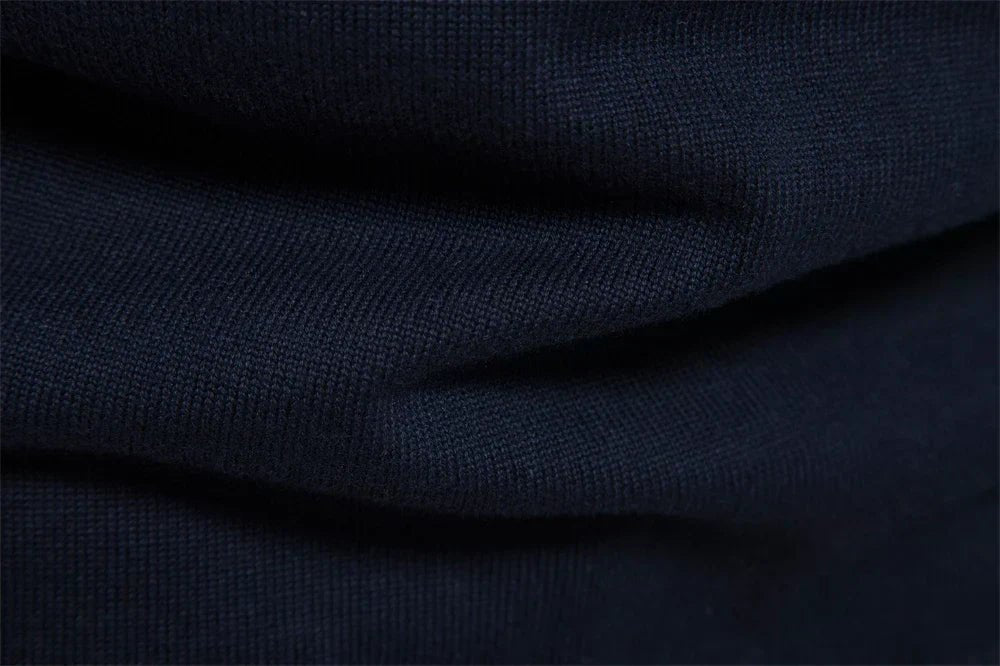 Men's Jumper with Quarter - Zip – Slim Fit Striped Knitwear for Autumn and Winter - We are MFEO