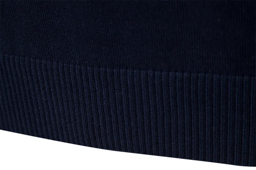 Men's Jumper with Quarter - Zip – Slim Fit Striped Knitwear for Autumn and Winter - We are MFEO