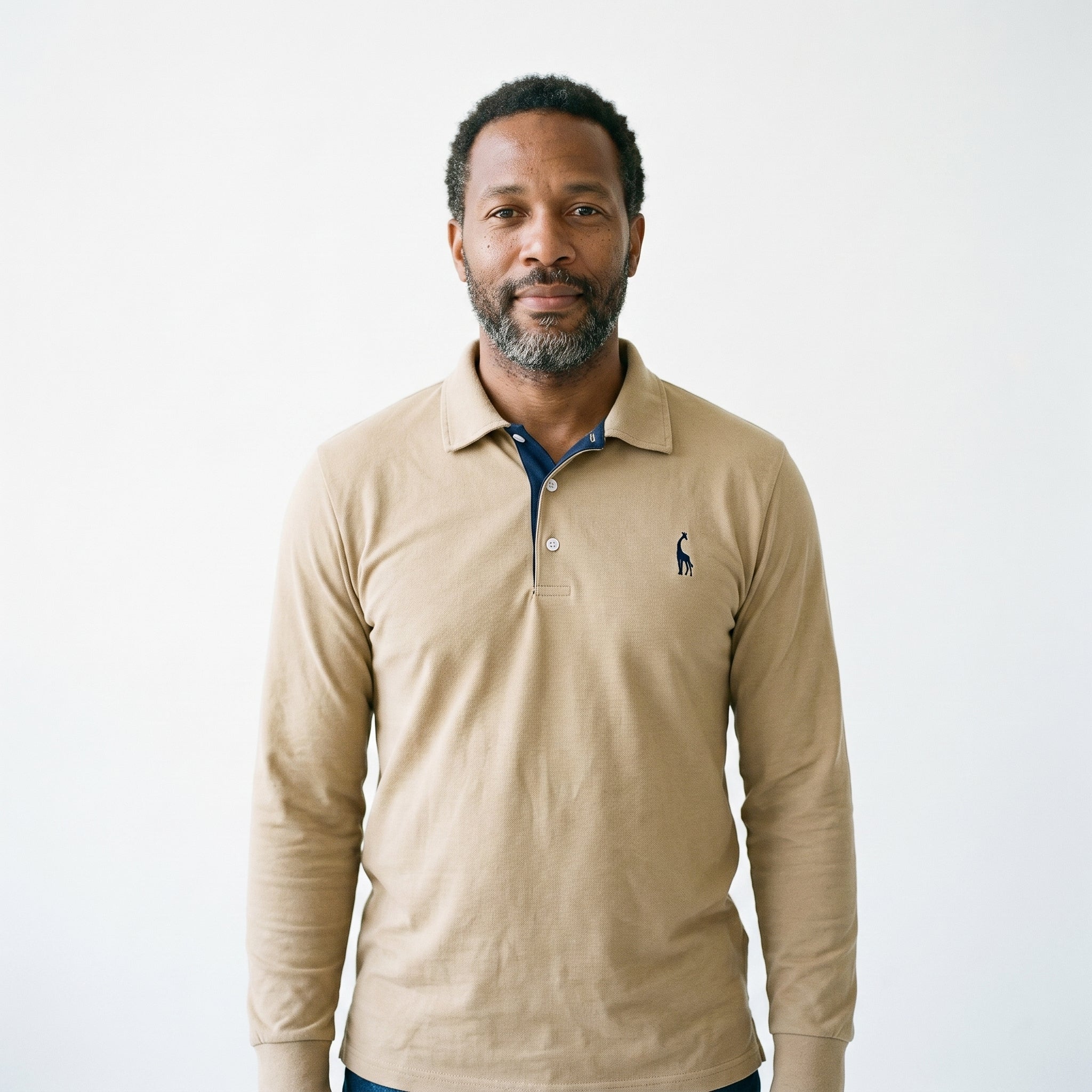 Men's Long Sleeve Polo Shirt – Structured Collar with Button Placket, Soft Cotton Blend - We are MFEO