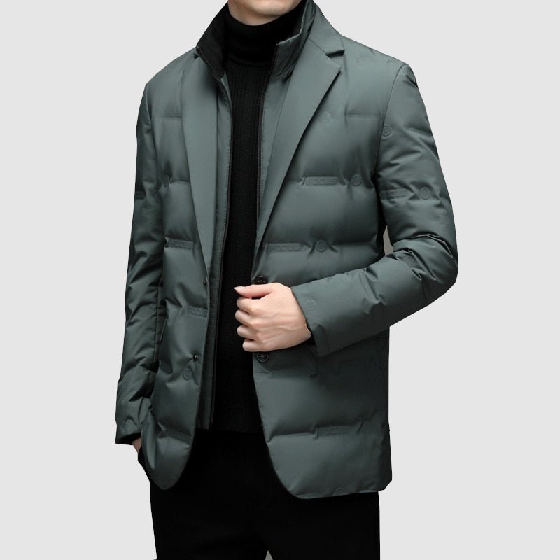Men's Padded Jacket for Winter – Tailored Smart Casual Outerwear with Notch Lapels - We are MFEO