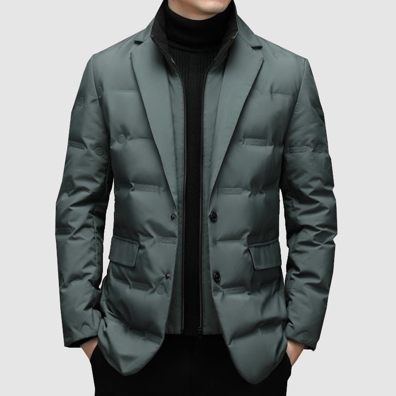 Men's Padded Jacket for Winter – Tailored Smart Casual Outerwear with Notch Lapels - We are MFEO