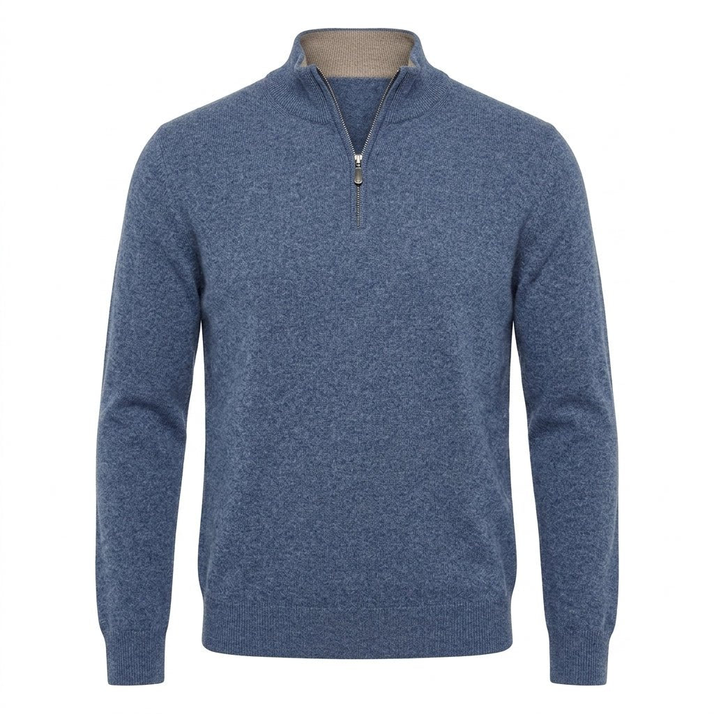 Men's Quarter Zip Sweater – Comfortable Long Sleeve Design for Casual Wear - We are MFEO